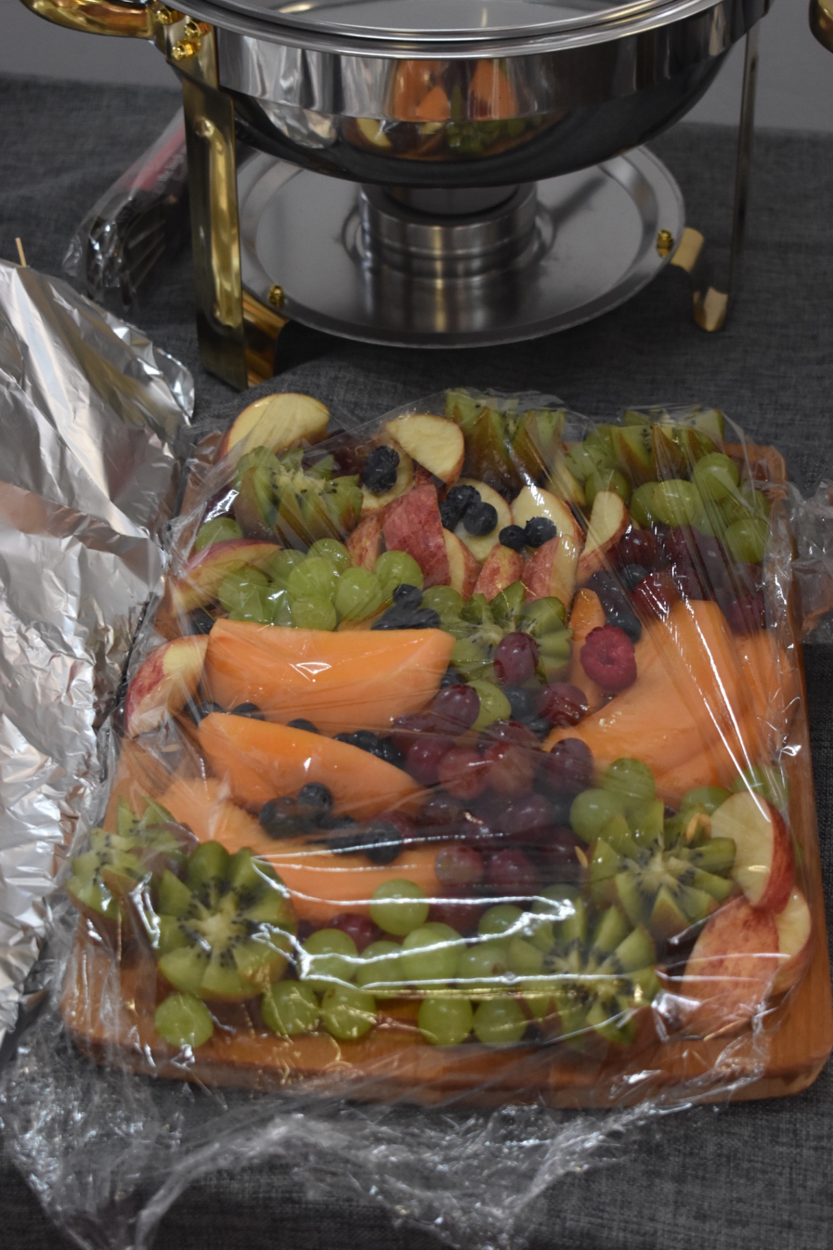 Fresh fruit platter served as healthy refreshments at the event